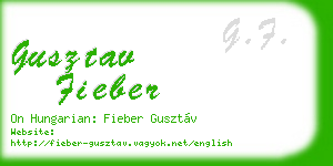 gusztav fieber business card